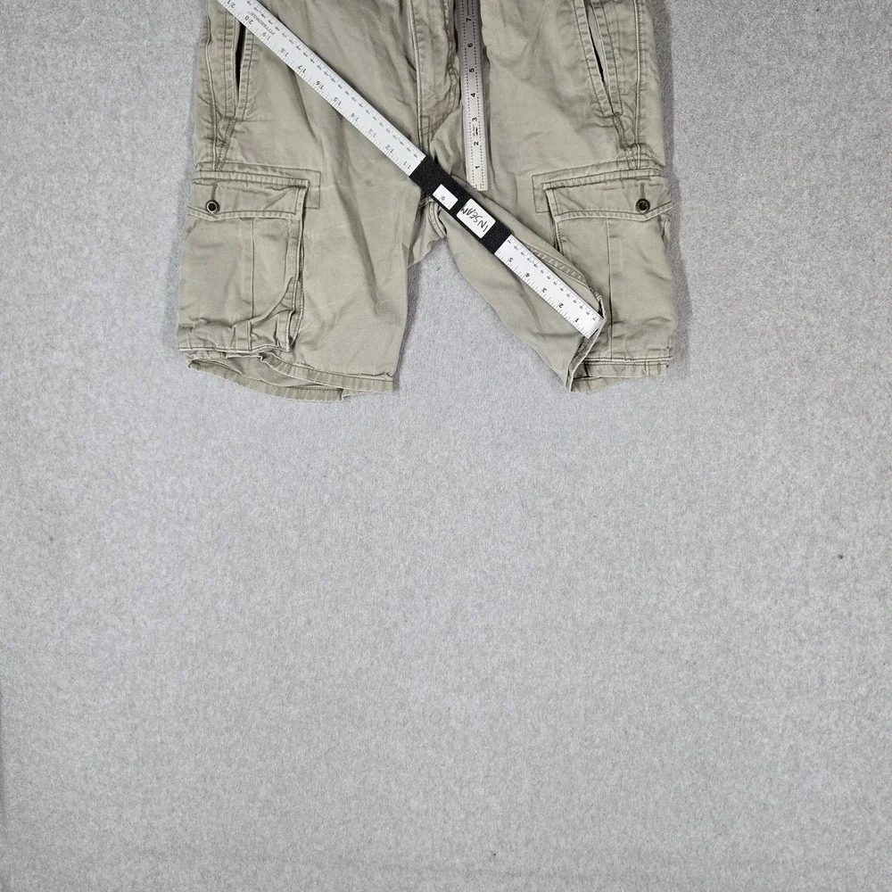 Levi's Men Shorts 34 Khaki Cargo Twill Outdoor Pockets Mid Rise 9